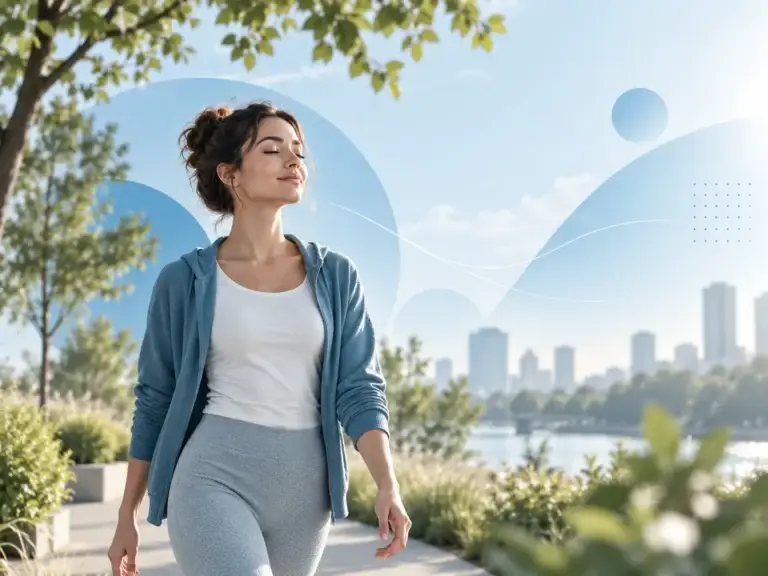 Mindfulness en mentale rust tijdens een ontspannen wandeling in de natuur met Mind Focuss