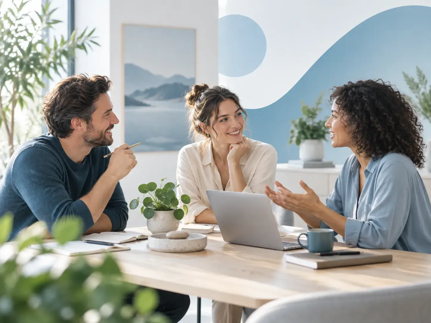Partners van Mind Focuss in een rustige en professionele samenwerking rond mindfulness, focus en persoonlijke ontwikkeling